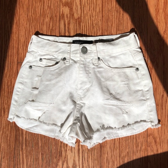 White Denim Shorts - Picture 1 of 4